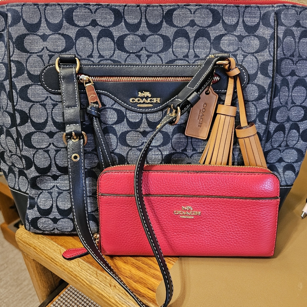 Coach Denim Purse and Wallet